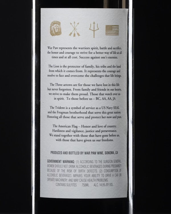 War Paw reserve, Red Blend, 2019