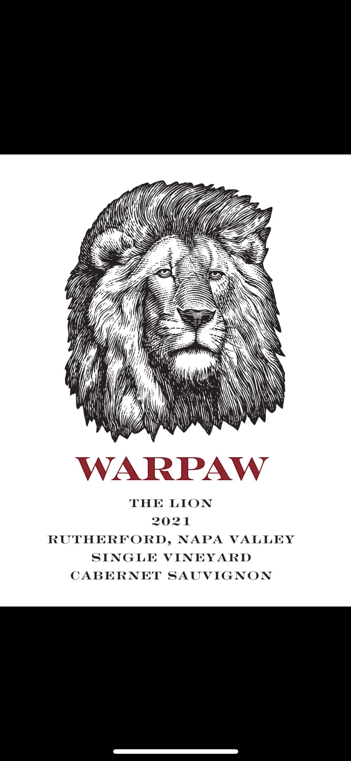 2021 Cabernet Sauvignon, single vineyard reserve 750ml